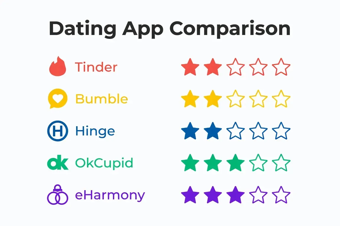 Comparatif d’applications de rencontre internationale sur smartphone, interface moderne