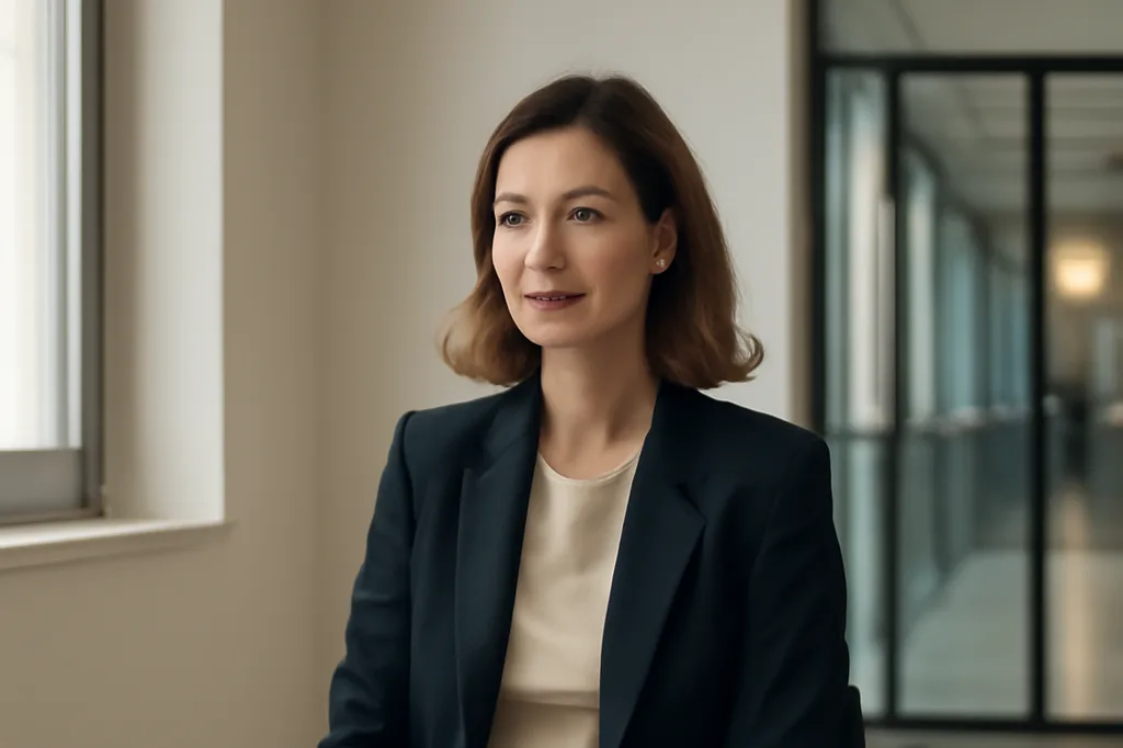 Femme patientant avec ses documents administratifs dans une préfecture française