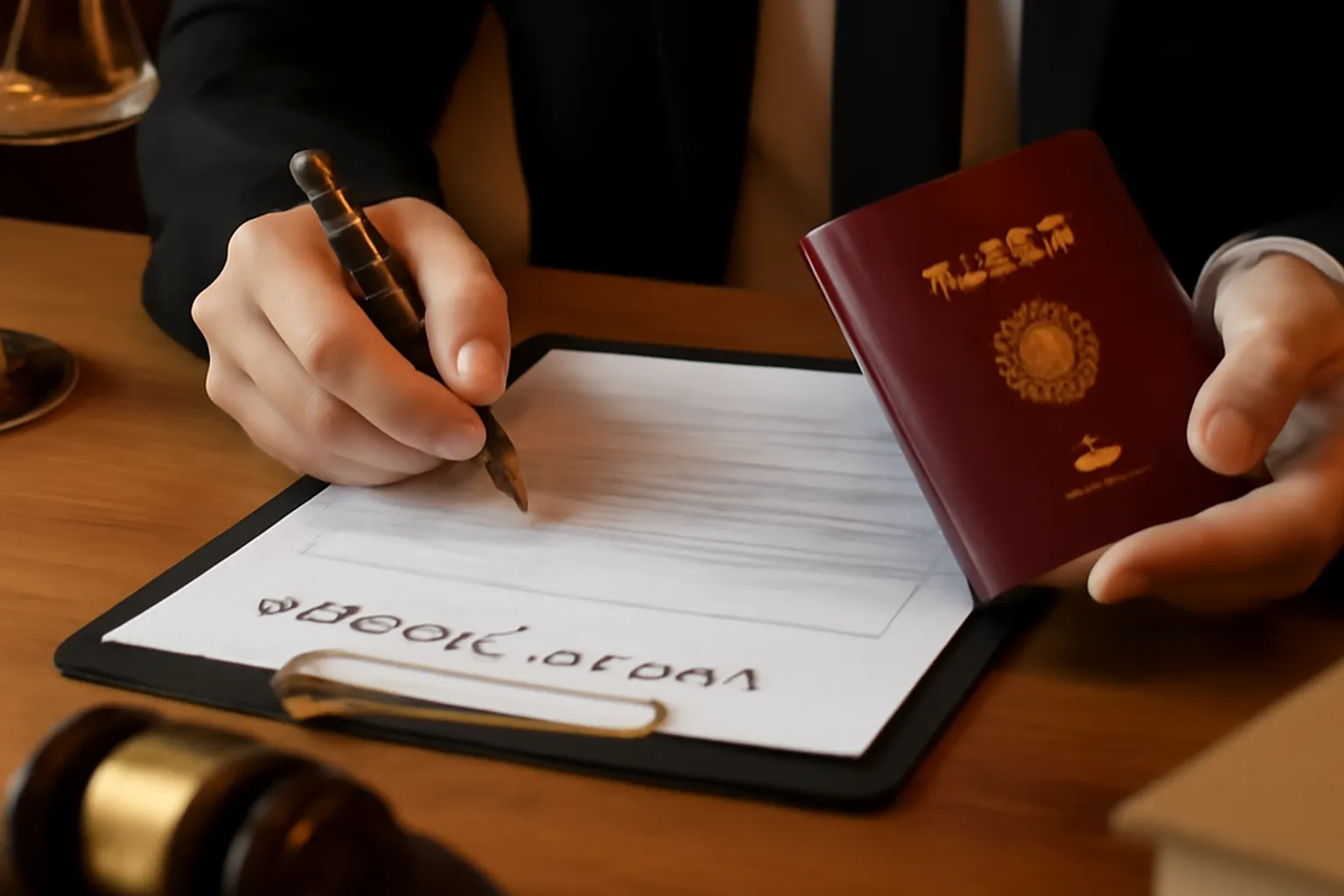 Avocate consultant un dossier de visa