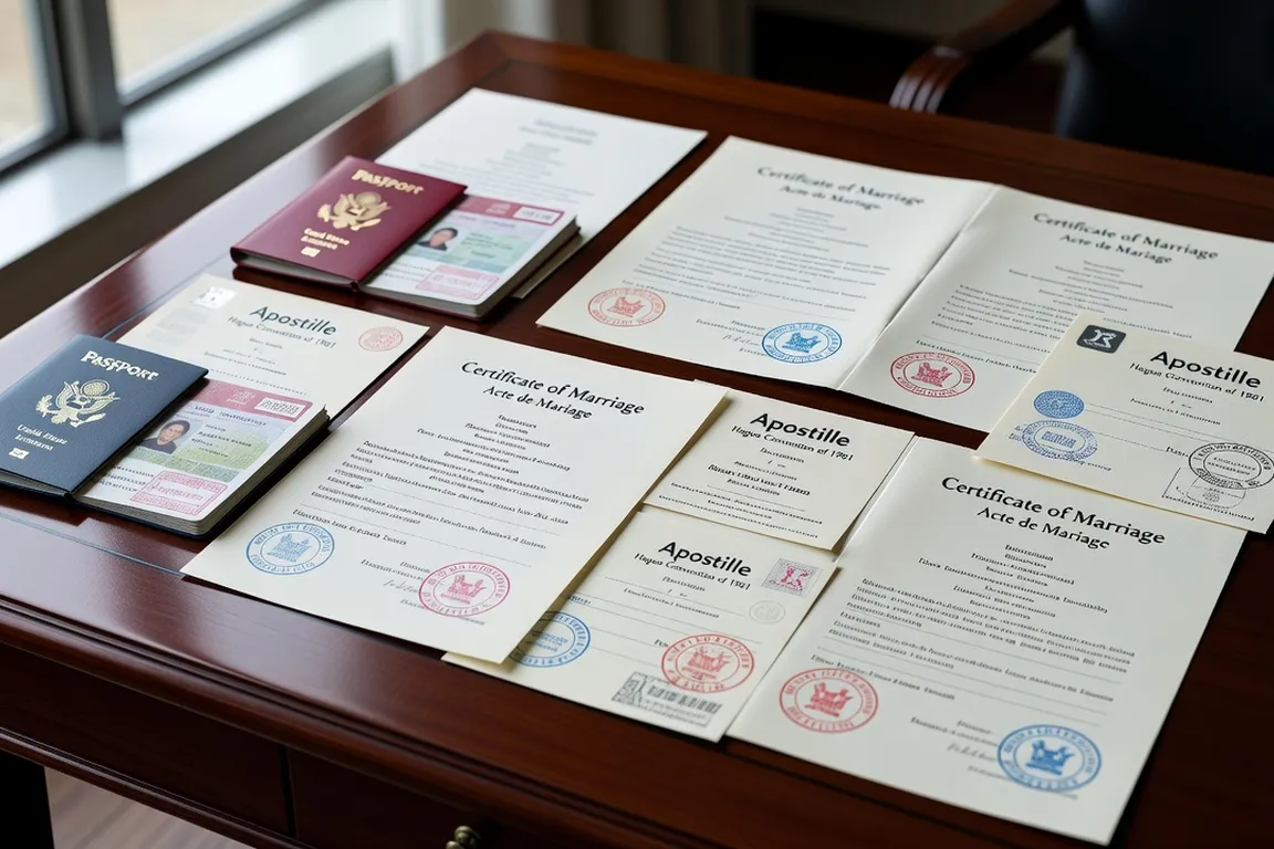 Documents officiels pour mariage international apostilles et passeports