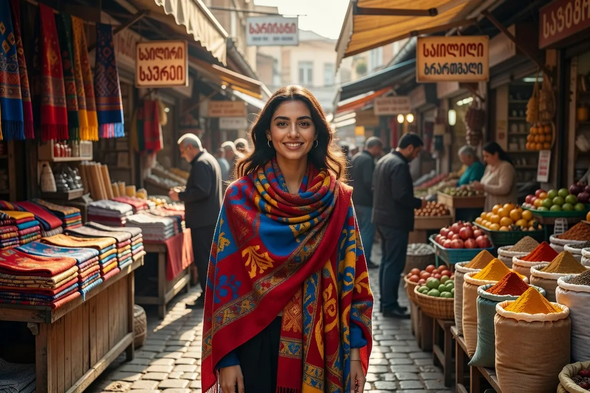 Femme géorgienne dans les rues de Tbilissi
