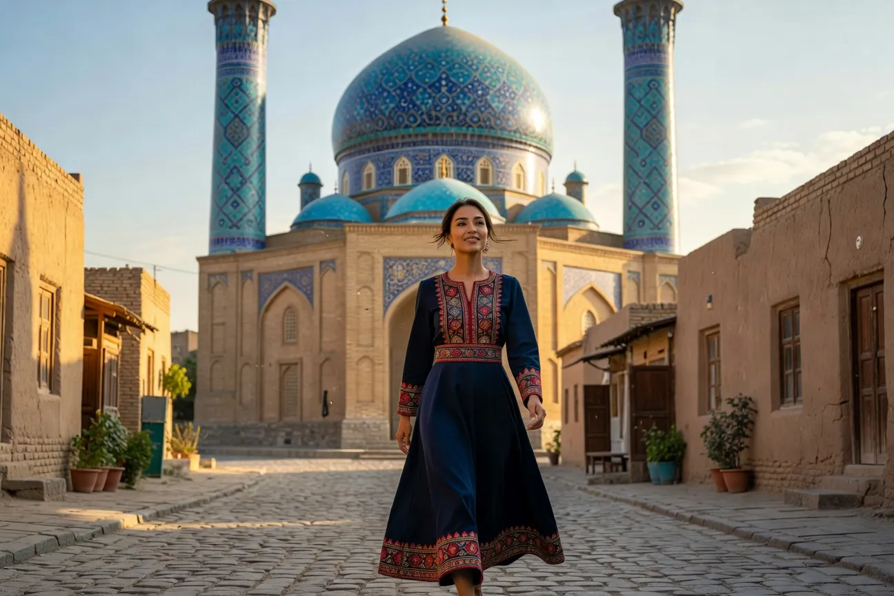 Café traditionnel à Tachkent en Ouzbékistan, scène de rencontre culturelle
