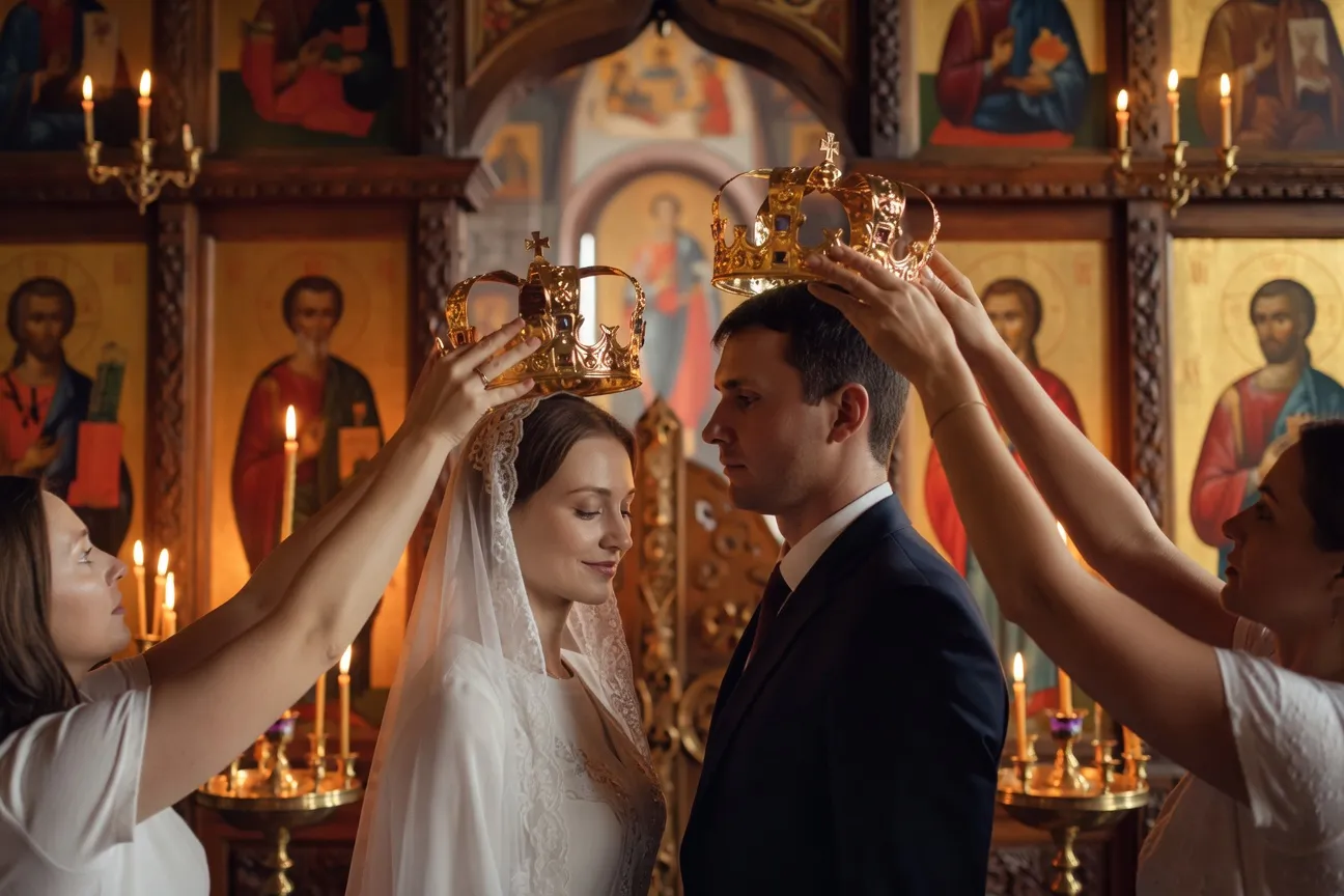 Anthropologue documentant un mariage orthodoxe traditionnel dans un village russe
