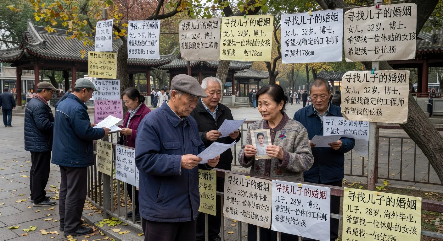Parc du peuple de Shanghai avec les marchés du mariage parentaux