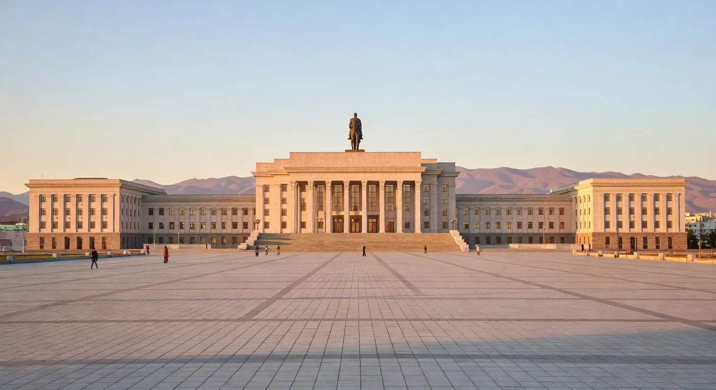 Place Sukhbaatar au centre d'Oulan-Bator